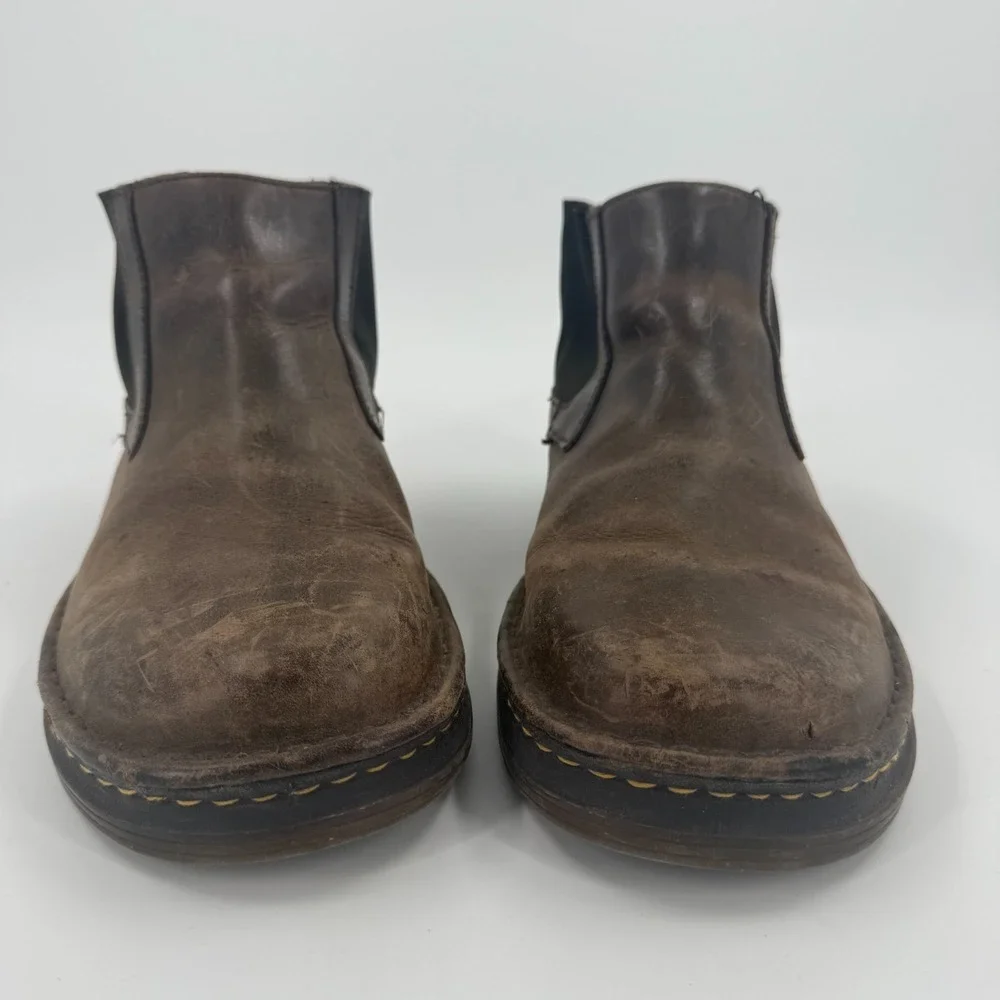 Dr. Martens Chelsea Boots Mens US 11 Brown Air-Cushioning Sole Round Toe Slip On